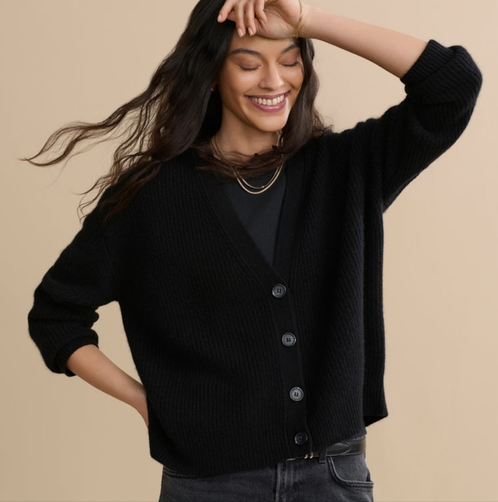 Jenni Kayne Cropped Cashmere Cocoon Cardigan